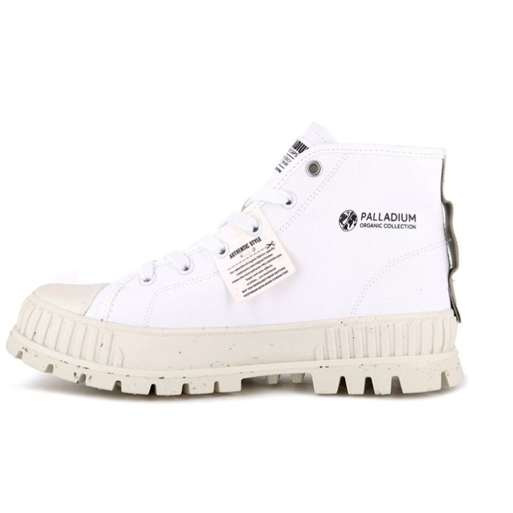 Palladium Pallashock Mid Organic Laarzen Dames Wit | NL 29VIKWX